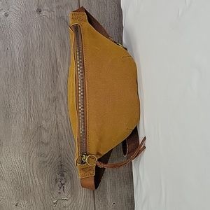 Madewell Mustard and Brown Mini Bag